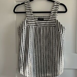 Lucky Brand Black and Blue Boxy Sleeveless Tank Top